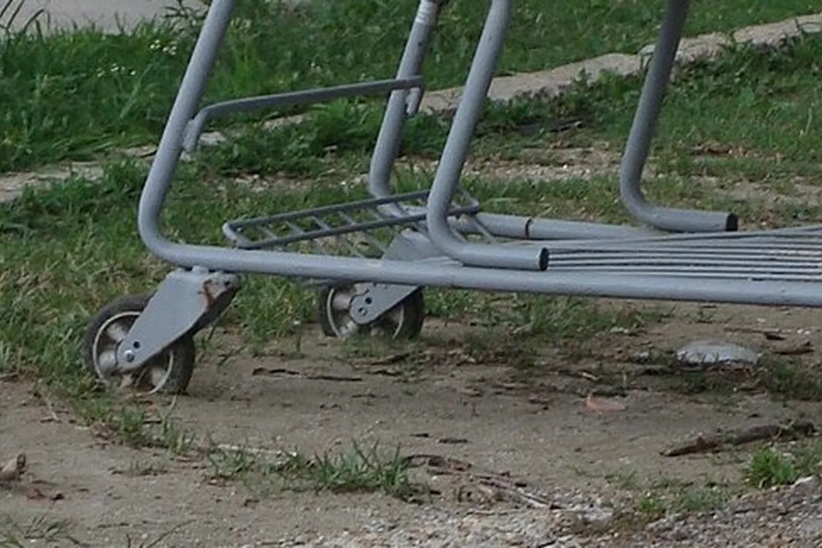 Carrito de compra vacío sin personas